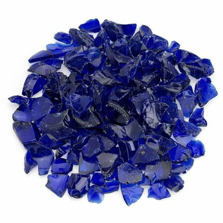 MARQUEE PROTECTION Dark Blue Recycled Fire Pit Glass Medium - 10 lbs MA2824341